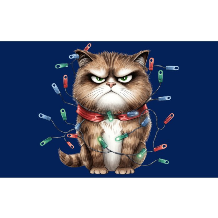 Grumpy Christmas Cat Lights Bumper Sticker