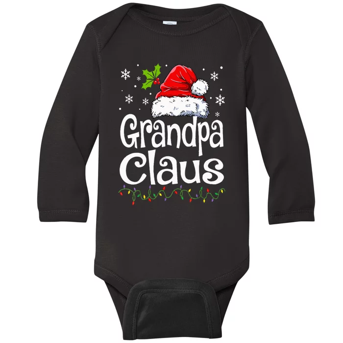 Grandpa Claus Christmas Lights Pajama Family Matching Baby Long Sleeve Bodysuit