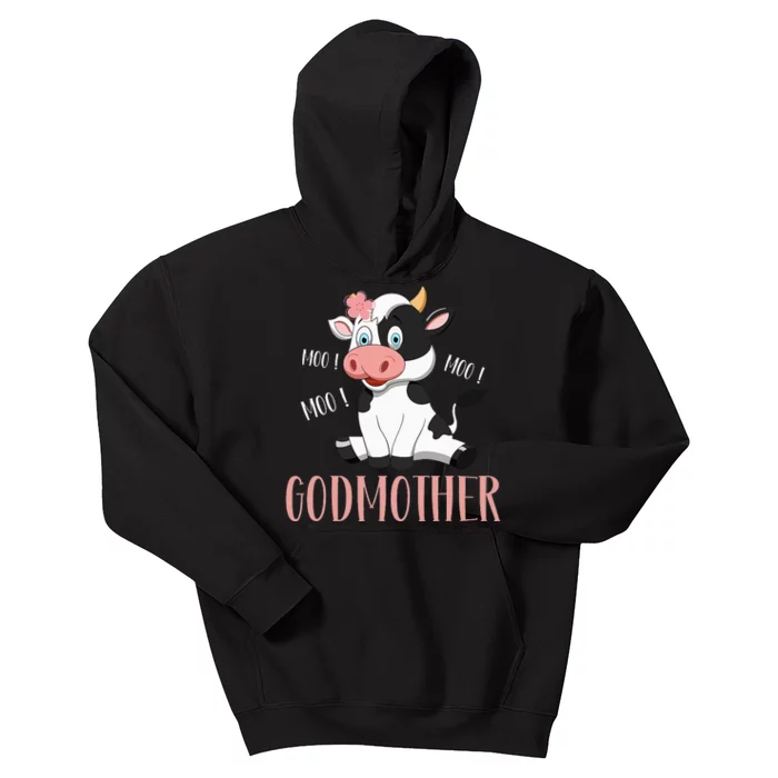 Godmother Cow Cute Cow Farmer gift for Birthday Kids Hoodie