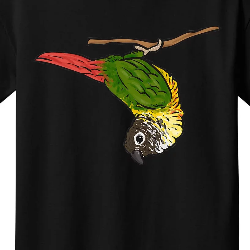 Green Cheek Conure Parrot Bird Conure Kids T-Shirt