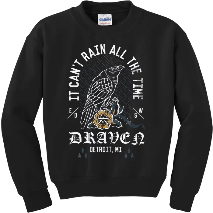 Gothic Crow Cult Horror Kids Sweatshirt