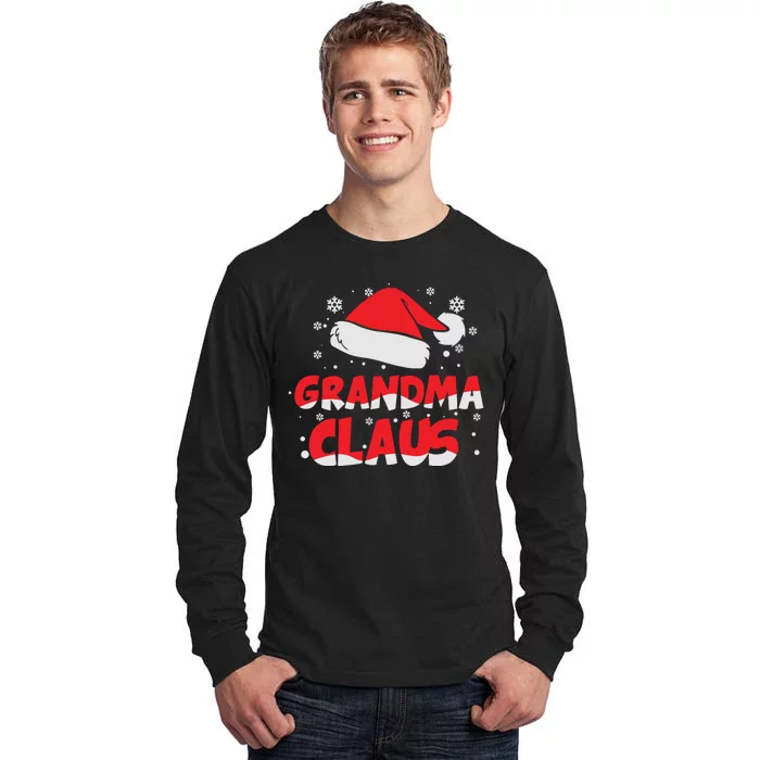 Grandma Claus Christmas Santa Hat Tall Long Sleeve T-Shirt