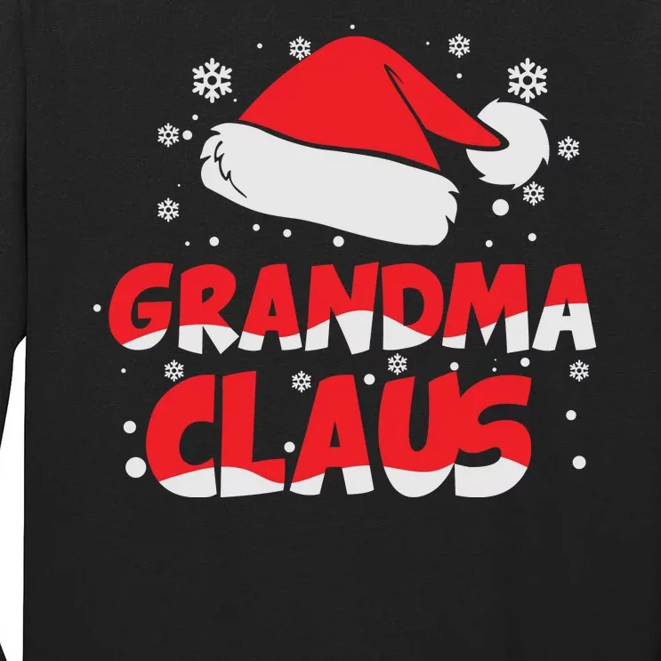 Grandma Claus Christmas Santa Hat Tall Long Sleeve T-Shirt