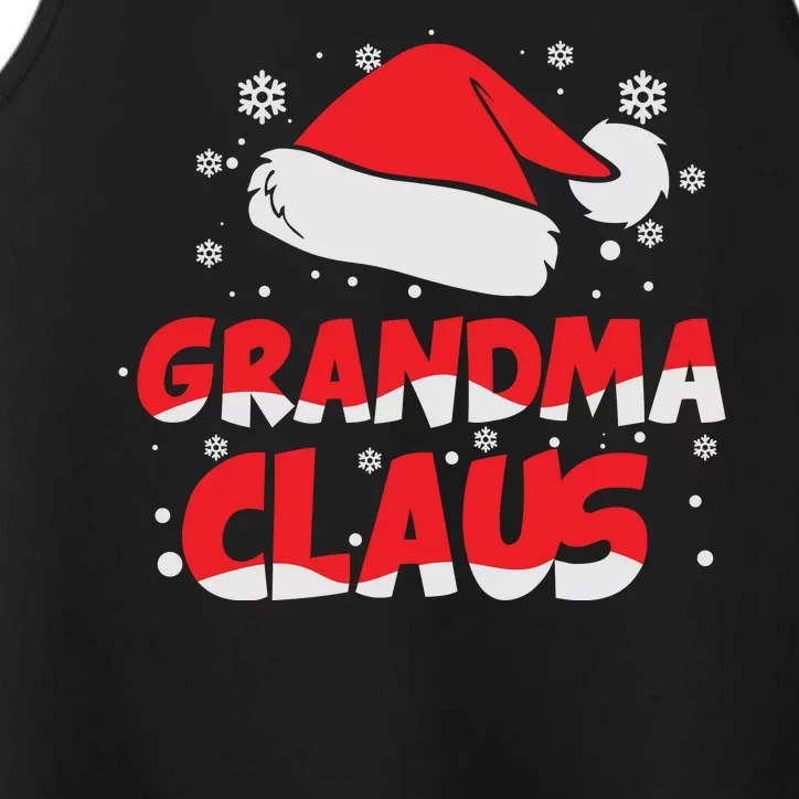 Grandma Claus Christmas Santa Hat Performance Tank