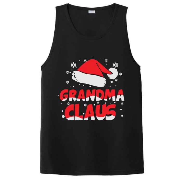 Grandma Claus Christmas Santa Hat Performance Tank