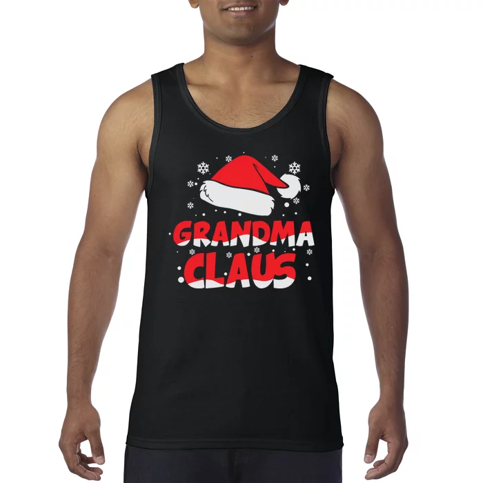 Grandma Claus Christmas Santa Hat Tank Top