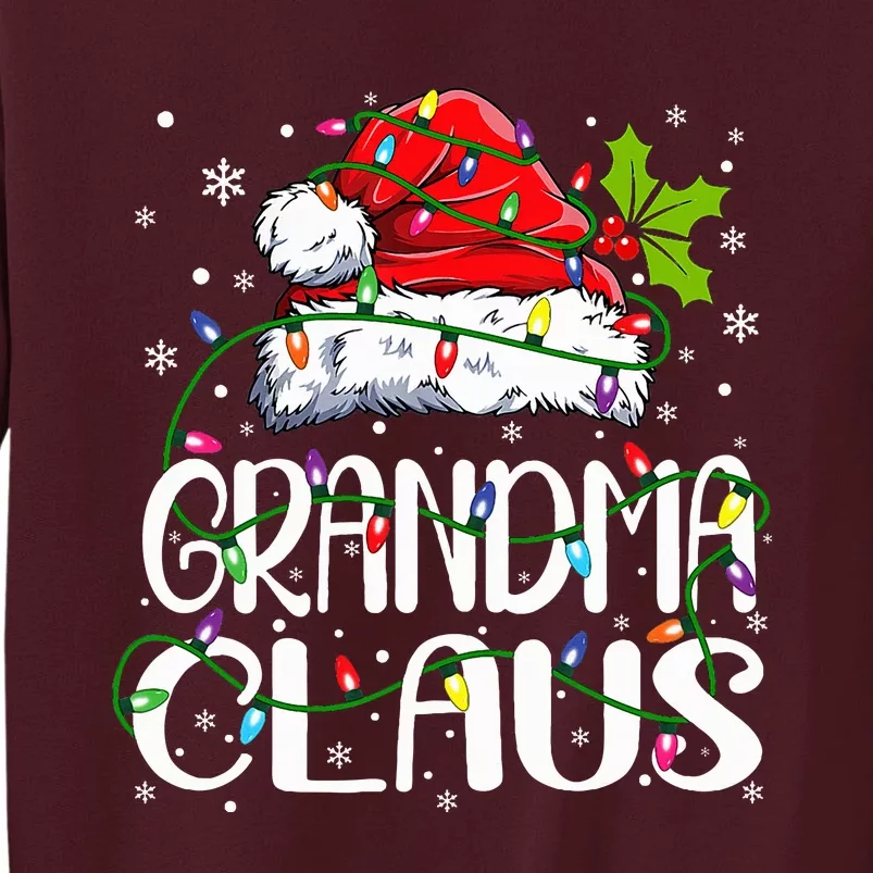 Grandma Claus Christmas Lights Pajama Family Matching Tall Sweatshirt