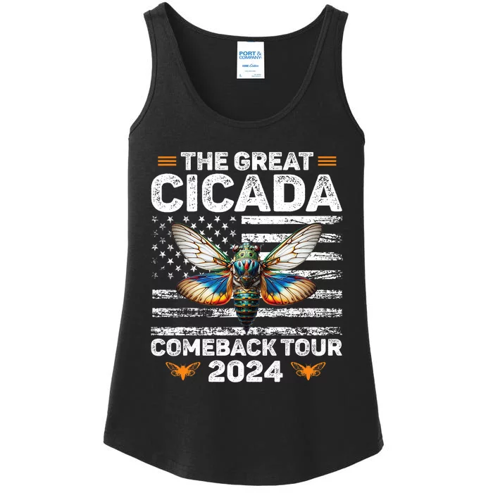 Great Cicada Come Back 2024 Cicada Invasion 2024 Ladies Essential Tank