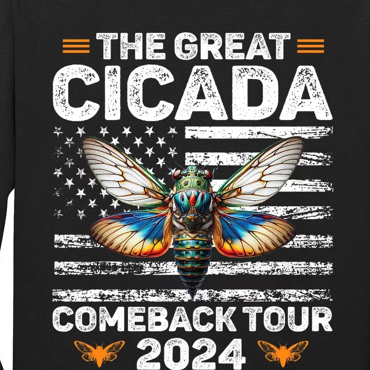 Great Cicada Come Back 2024 Cicada Invasion 2024 Tall Long Sleeve T-Shirt