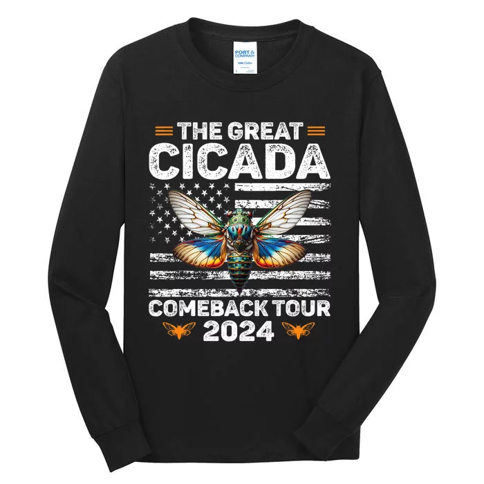 Great Cicada Come Back 2024 Cicada Invasion 2024 Tall Long Sleeve T-Shirt