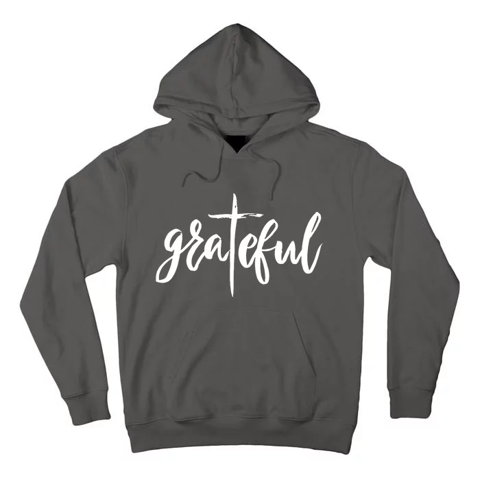 Grateful Cross Christianity Tall Hoodie