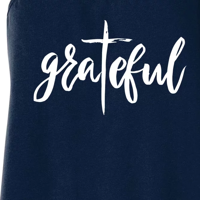 Grateful Cross Christianity Women's Racerback Tank