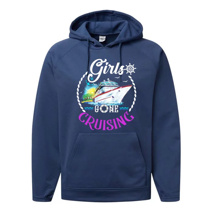 Gone Cruising Cruise Lovers Gift Performance Fleece Hoodie