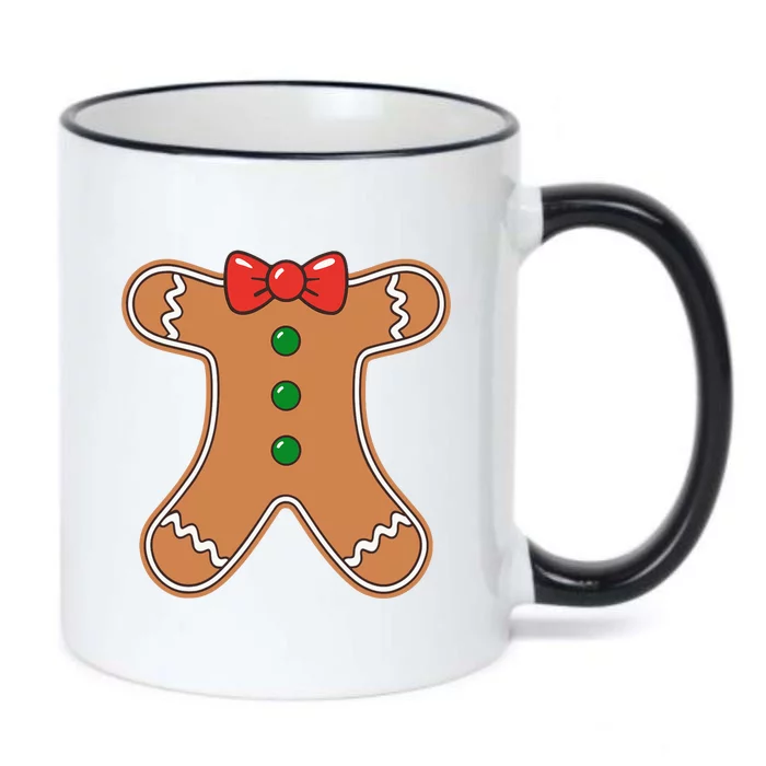 Gingerbread Cookie Costume Black Color Changing Mug