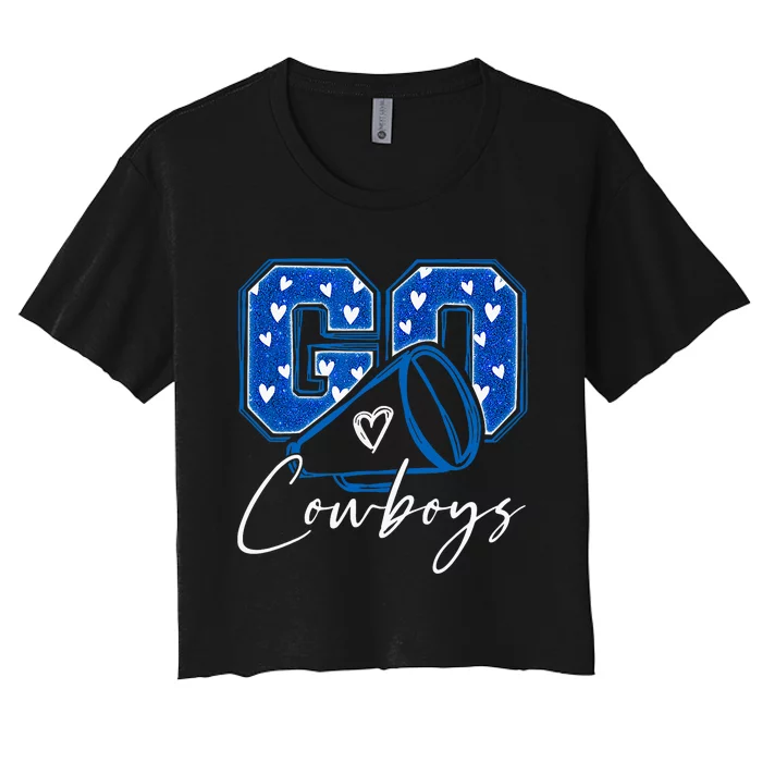 Go Cheer Cowboys Women's Crop Top Tee