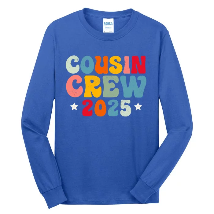 Groovy Cousin Crew 2025 Christmas Making Memories Xmas 2025 Gift Tall Long Sleeve T-Shirt