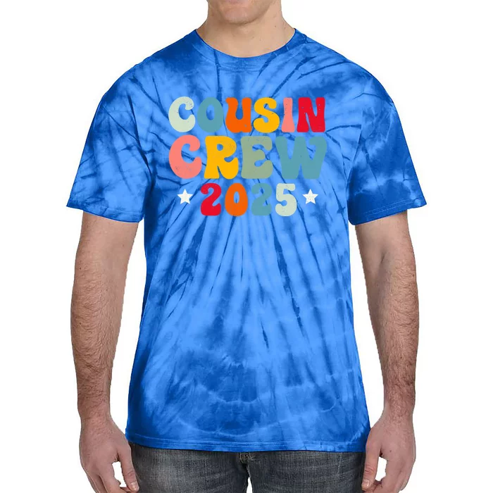 Groovy Cousin Crew 2025 Christmas Making Memories Xmas 2025 Gift Tie-Dye T-Shirt