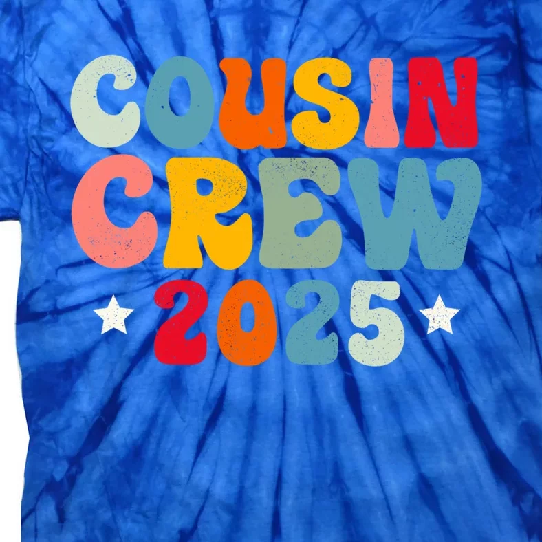 Groovy Cousin Crew 2025 Christmas Making Memories Xmas 2025 Gift Tie-Dye T-Shirt