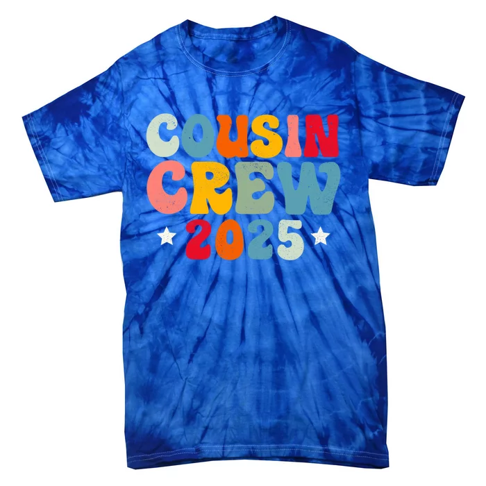 Groovy Cousin Crew 2025 Christmas Making Memories Xmas 2025 Gift Tie-Dye T-Shirt