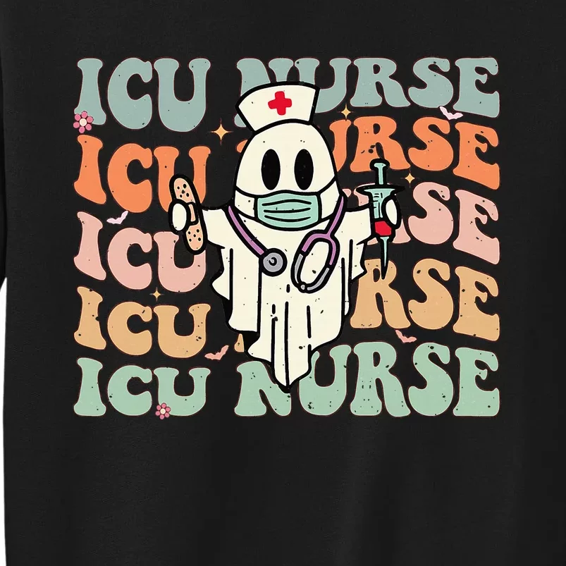 Groovy Critical Care Halloween ICU Nursing Cute Halloween Sweatshirt