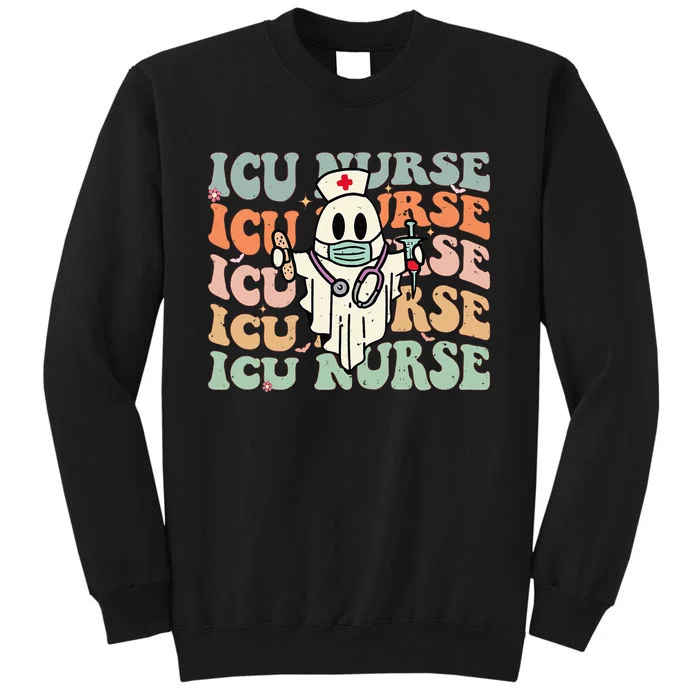 Groovy Critical Care Halloween ICU Nursing Cute Halloween Sweatshirt