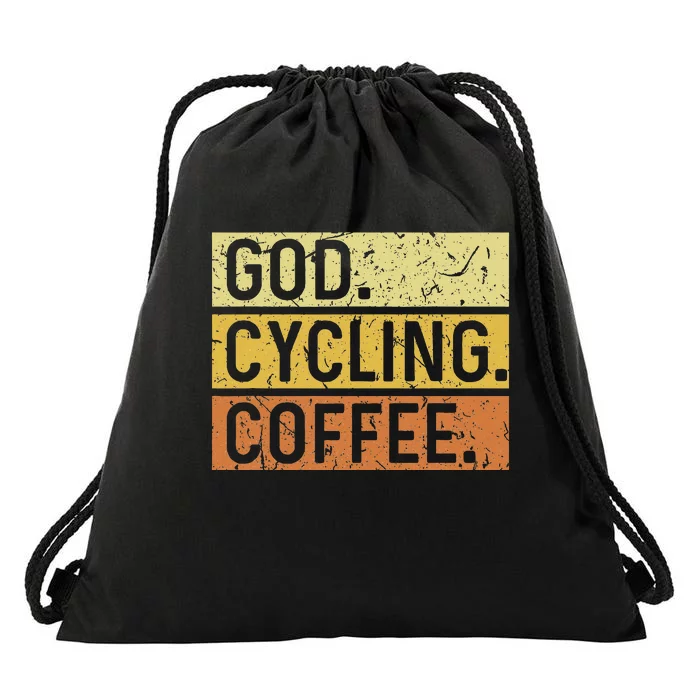 God Cycling Coffee Jesus Mountain Bike Mtb Biking Drawstring Bag