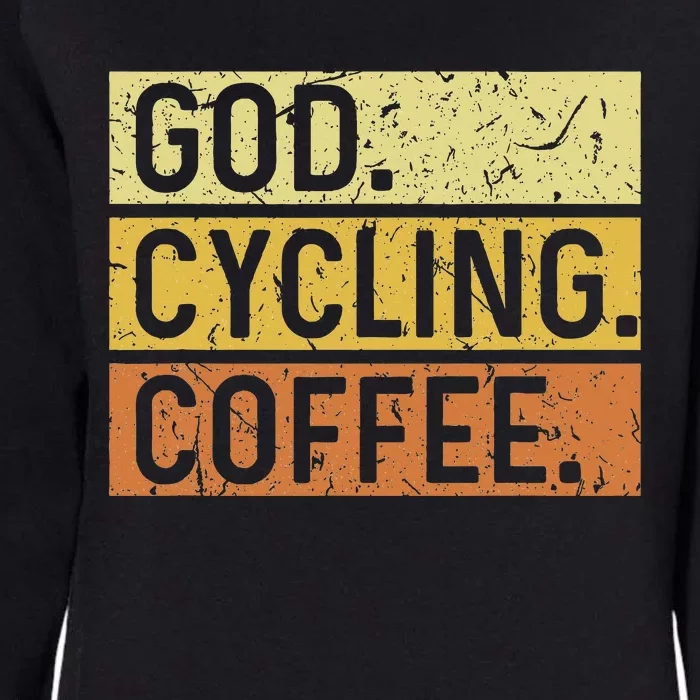 God Cycling Coffee Jesus Mountain Bike Mtb Biking Womens California Wash Sweatshirt