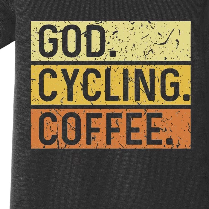 God Cycling Coffee Jesus Mountain Bike Mtb Biking Baby Bodysuit