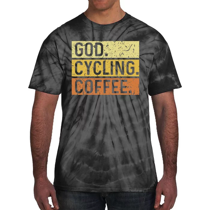 God Cycling Coffee Jesus Mountain Bike Mtb Biking Tie-Dye T-Shirt