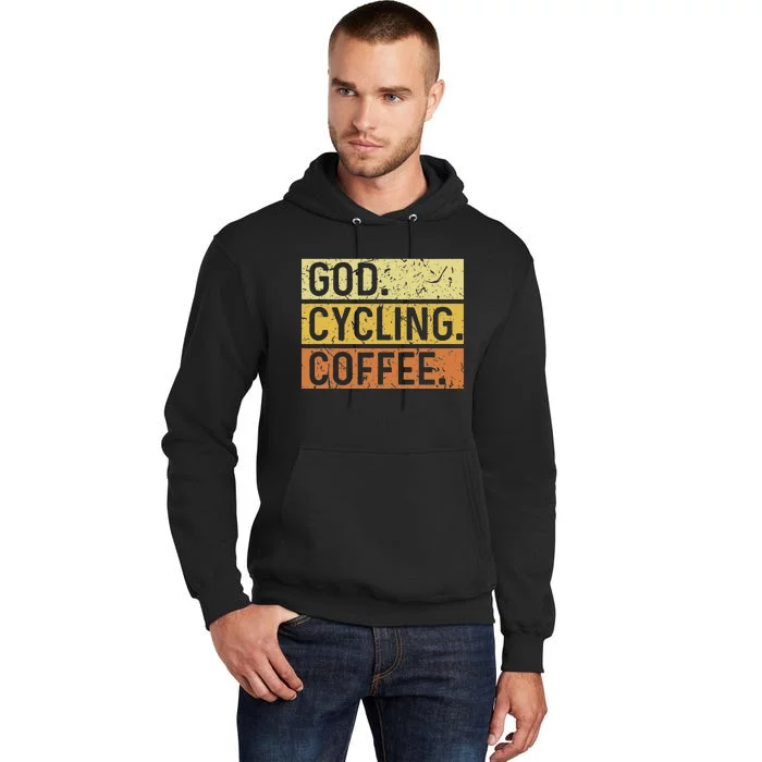 God Cycling Coffee Jesus Mountain Bike Mtb Biking Tall Hoodie