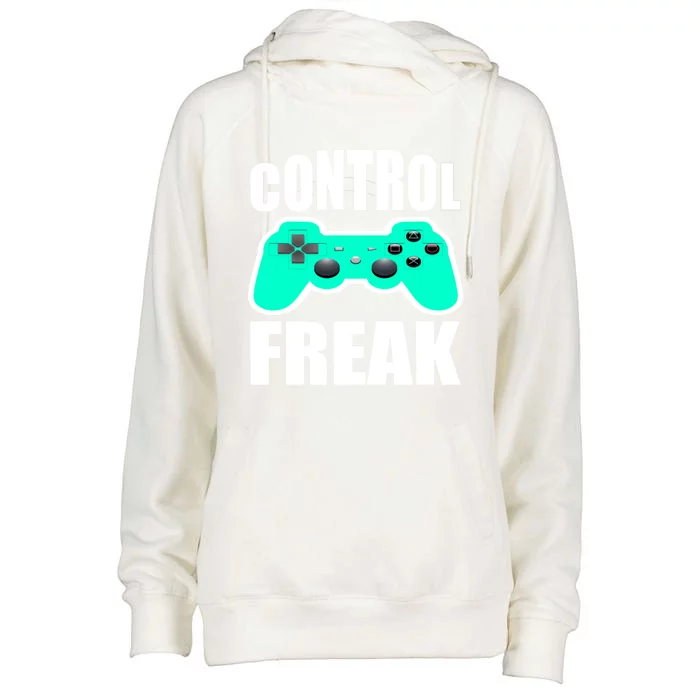 Game Console Controller Joystick Control Freak Gift Womens Funnel Neck Pullover Hood