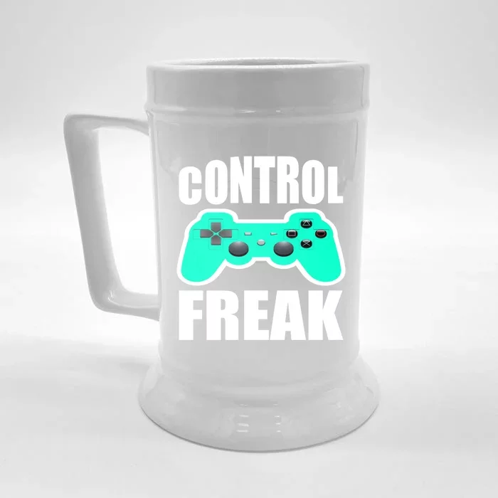 Game Console Controller Joystick Control Freak Gift Front & Back Beer Stein