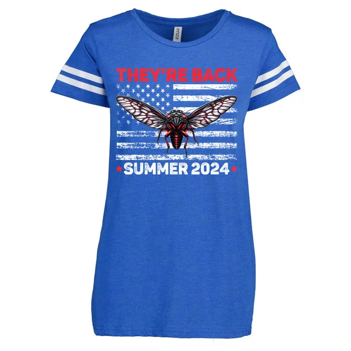 Great Cicada Come Back 2024 Cicada Invasion 2024 Enza Ladies Jersey Football T-Shirt