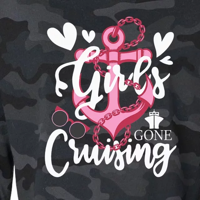 Gone Cruising Cruise Ship Lover Cruiser Trip Cropped Pullover Crew