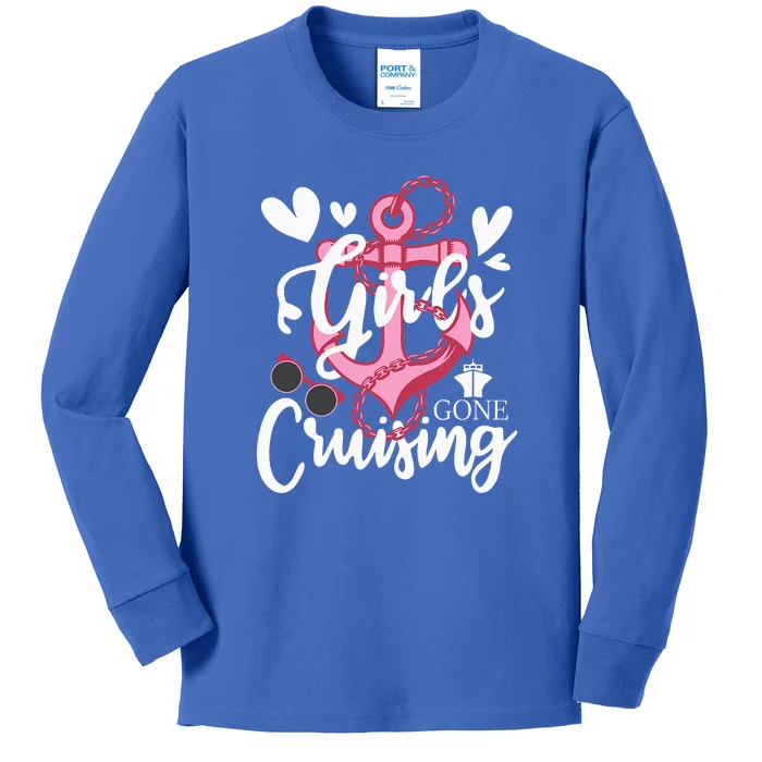 Gone Cruising Cruise Ship Lover Cruiser Trip Kids Long Sleeve Shirt