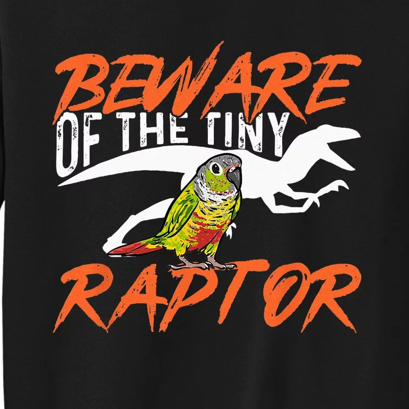 Green Cheek Conure Beware Of The Tiny Raptor Bird Conure Sweatshirt