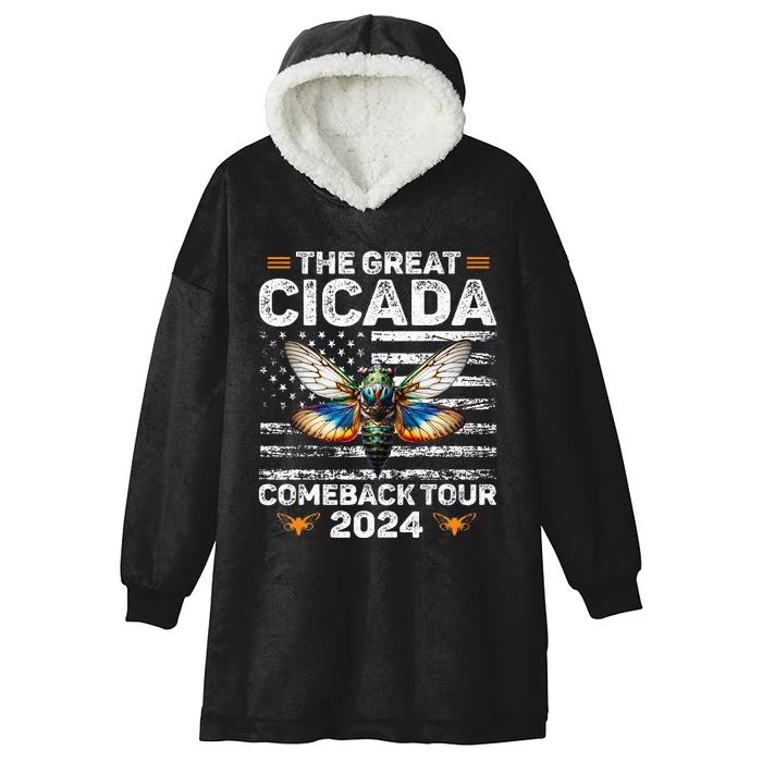 Great Cicada Come Back 2024 Cicada Invasion 2024 Hooded Wearable Blanket