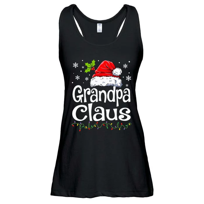 Grandpa Claus Christmas Lights Pajama Family Ladies Essential Flowy Tank