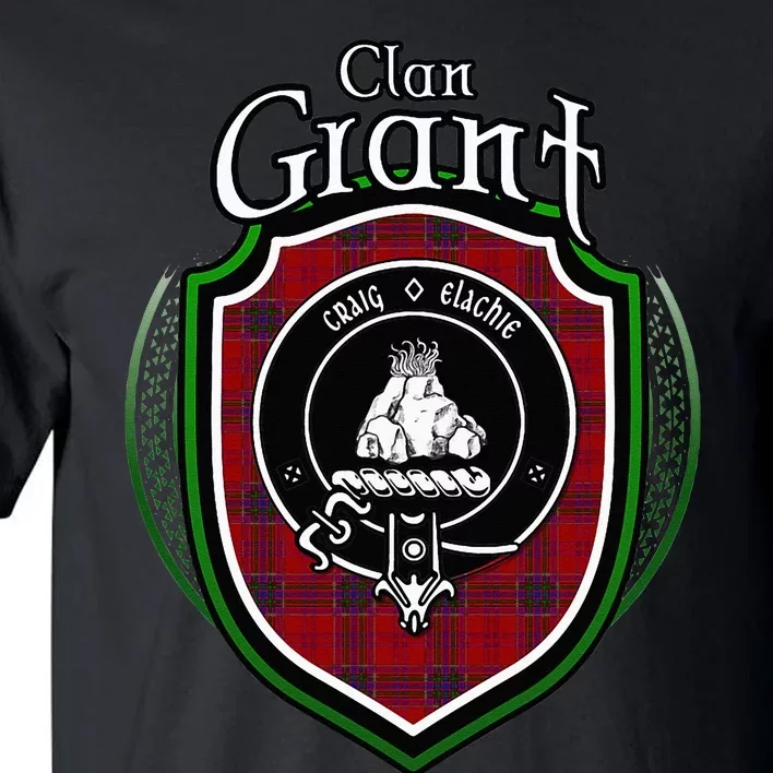 Grant Clan Crest Scottish Clan Grant Family Crest Badge Tall T-Shirt