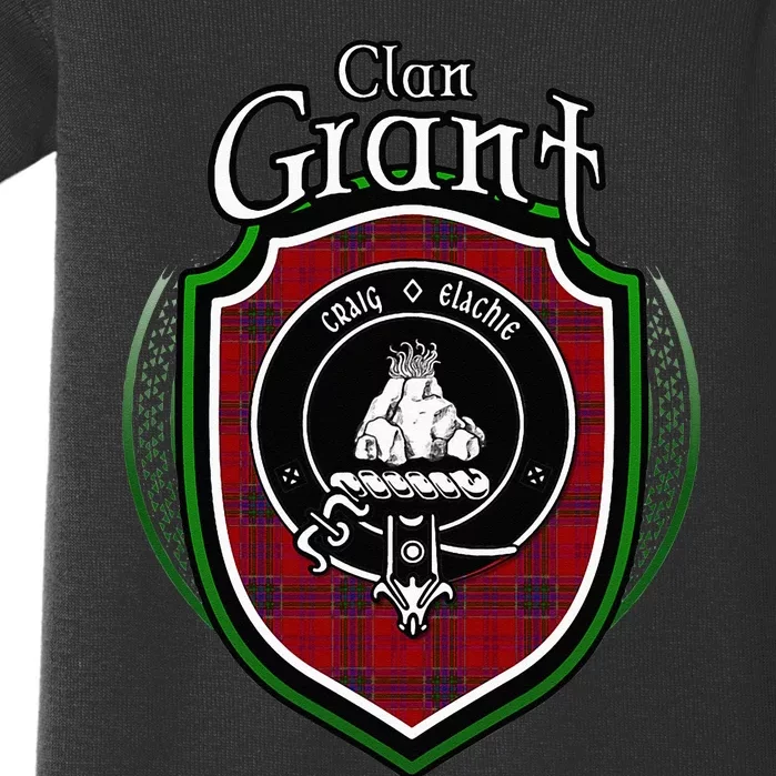 Grant Clan Crest Scottish Clan Grant Family Crest Badge Baby Bodysuit