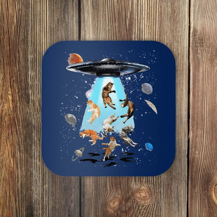 Galaxy Cat Cat UFO Funny Cat Cat Graphic Cat Owner Coaster