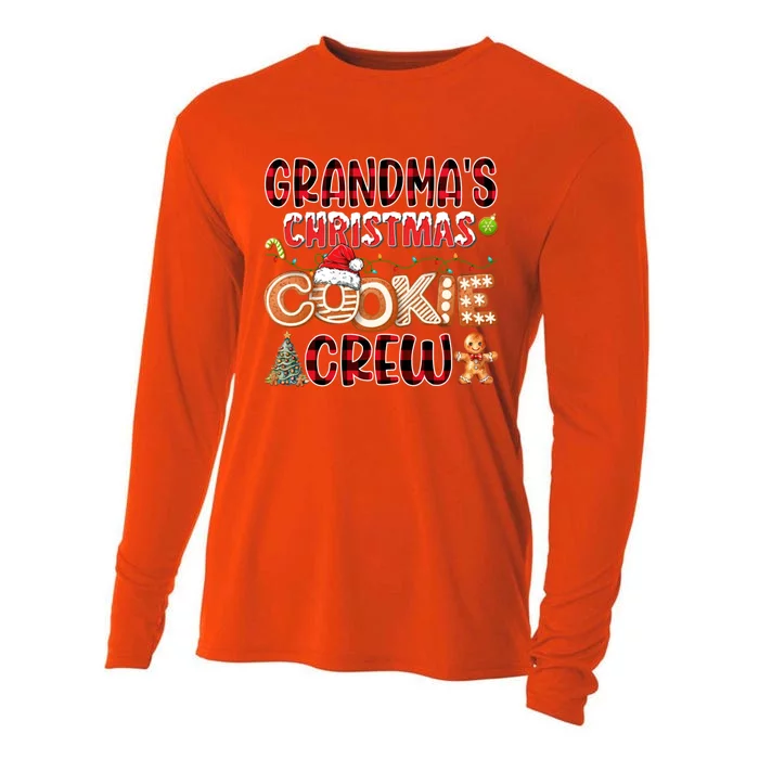 Grandma’S Christmas Cookie Crew Red Plaid Matching Family Gift Cooling Performance Long Sleeve Crew