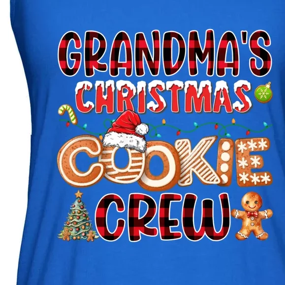 Grandma’S Christmas Cookie Crew Red Plaid Matching Family Gift Ladies Essential Flowy Tank