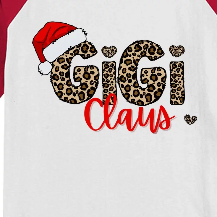 Gigi Claus Christmas Kids Colorblock Raglan Jersey