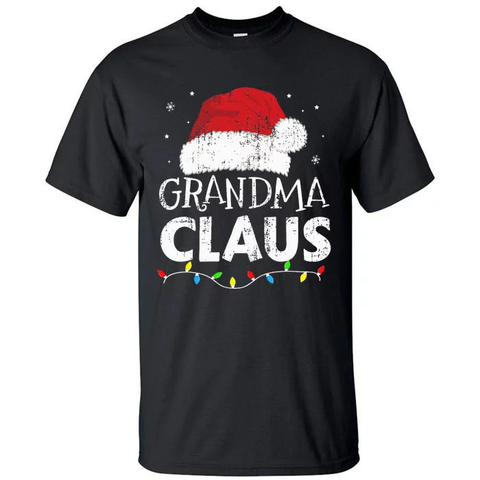 Grandma claus christmas lights matching family xmas pajama Tall T-Shirt