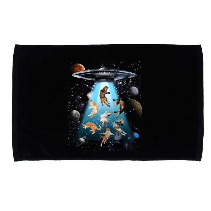 Galaxy Cat Cat Ufo Funny Cat Cat Graphic Cat Owner Gift Microfiber Hand Towel