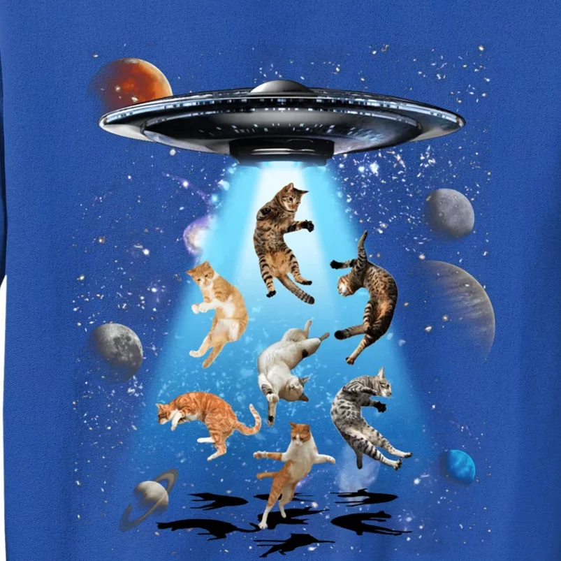 Galaxy Cat Cat Ufo Funny Cat Cat Graphic Cat Owner Gift Tall Sweatshirt