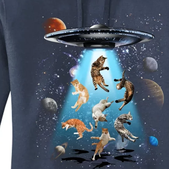 Galaxy Cat Cat Ufo Funny Cat Cat Graphic Cat Owner Gift Women's Pullover Hoodie