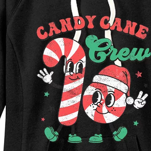 Groovy Candy Cane Crew Christmas Love Candy Women's Fleece Hoodie