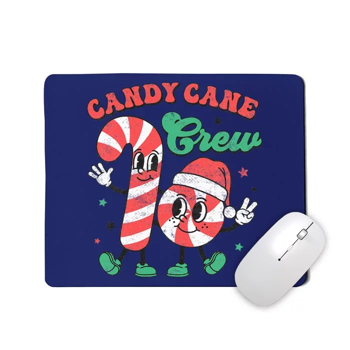 Groovy Candy Cane Crew Christmas Love Candy Mousepad